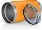 20oz Tumbler Bulk Stainless Steel Vacuum Insulated Tumblers with Lid Double Wall Travel Mug, Durable Powder Coated Coffee Cup, Suitable for Ice Drinks and Hot Beverage (Orange 1pack) - Image 5