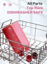 Opard Slim Water Bottle 27oz, Dishwasher Safe Plastic Water Bottle BPA-Free, Leakproof Screw Top, Flamingo Pink, Reusable for Travel School Sport Gym Hiking - Image 3