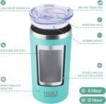 HASLE OUTFITTERS 12 oz Skinny Tumbler, Stainless Steel Insulated Slim Tumbler with Lid, Reusable Double Wall Travel Coffee Mug, Durable Powder Coated Travel Water Cup(Mint Green,1) - Image 3