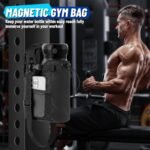 Magnetic Gym Bag, 5 Built-in Strong Magnets Gym Water Bottle Carrier Bag with Pockets & Shoulder Strap Compatible with Owala Hydro Flask Stanley, Fits 14-40oz Bottles - Image 3