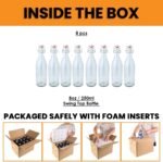 FastRack 8.5oz Swing Top Glass Bottles (Pack of 8) | Clear Resealable Flip Top Bottles with Airtight Lids – Reusable Grolsch-Style Bottles for Kombucha, Beer, Soda, Mead, Vinegar & Olive Oil - Image 3