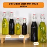 FastRack 8.5oz Swing Top Glass Bottles (Pack of 8) | Clear Resealable Flip Top Bottles with Airtight Lids – Reusable Grolsch-Style Bottles for Kombucha, Beer, Soda, Mead, Vinegar & Olive Oil - Image 5