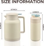 2 Pack 49oz Thermal Coffee Carafe and 15oz Insulated Water Bottle, Stainless Steel Vacuum Thermal Carafes and Water Bottle for Keeping Coffee, Tea, Water - Keep 12 Hours Hot, 24 Hours Cold - Image 3