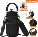 32/40/64/128 oz Neoprene Insulated Water Bottle Carrier Bag, Sling Bag Sleeve Pouch Holder with Strap & Paracord Handle and 2 Pocket for Travelling, Hiking, Camping - Image 5