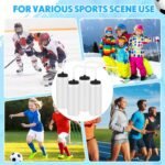 Domensi 2 Pack 1 Liter Sports Water Bottle with Long Straw Hockey Football Lacrosse 34 Oz Water Bottle Easy Squeeze Plastic Use with Sport Helmet in Football Baseball(Black,No Printed) - Image 5