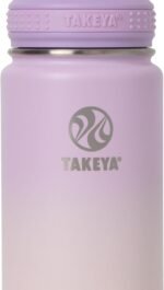 Takeya Actives Water Bottle with Spout Lid - Bottle with Double Stainless Steel Insulation - Dishwasher Safe & BPA-Free - Bottle with Spout Lid & Removable Bumper - 24 oz, Ombre Golden Hour - Image 3
