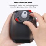 7oz Wrist Water Bottle with Twist Cap and Spout, No Straw, Portable Swell Water Bottle Sports for Running, Gym, and Outdoor, BPA-Free Compact Design, 2Pcs Orange Clear - Image 4