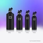 IRON °FLASK Camping & Hiking Hydration Flask with Straw, Narrow Mouth Insulated Stainless Steel Sports Water Bottle - Dark Night 24 oz - Straw (1 Lid) - Image 4