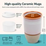 NOVA CERAMICS Travel Mug – Portable Coffee Tumbler – Unique to Go Mug – Microwave & Dishwasher Safe Purple Coffee Tumbler - Gifts for Women Men Him Her – 12oz – Horizon - Image 4
