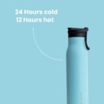 Slim Water Bottle, Stainless Steel Water Bottle with Straw, Standard Mouth Water Bottle for Sports and Travel, Double Vacuum Insulated Water Bottle, BPA-Free, Leak Proof - Image 5