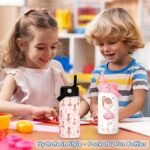 Ballet Kid 12oz Water Bottle with Straw Lid - 2-Pack Insulated Stainless Steel Water Bottles for Kids Girls - Travel Cup for School Sports - Image 5