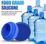 Reusable Water Bottle Caps – 4 Pack, 55mm Silicone Caps for 3 & 5-Gallon Jugs, Leak-Proof, BPA-Free, Eco-Friendly, Dishwasher Safe, Freshness Seal - Image 3