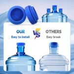 Reusable Water Bottle Caps – 4 Pack, 55mm Silicone Caps for 3 & 5-Gallon Jugs, Leak-Proof, BPA-Free, Eco-Friendly, Dishwasher Safe, Freshness Seal - Image 4