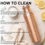 Copper Water Bottle With Glass Set (One) - Ayurvedic Handcrafted Design in Premium Wooden Box - Eco-friendly, BPA-free Heavy Duty leak proof & Lab-tested for daily use, sports & Gifting - Image 8