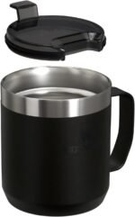 STANLEY Stay-Hot Camp Mug 12 oz | Press Fit Drink Through Lid | Cup for Coffee, Tea and Drinks | Insulated Stainless Steel Coffee Mug | BPA-Free | Black 2.0 - Image 3