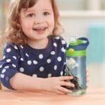 Boccsty Locomotive Train Kids Water Bottle with Straw Lid Insulated Stainless Steel Reusable Tumbler for Boys Girls Toddlers 12 oz Green - Image 4