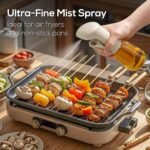 Oil Sprayer for Cooking, 200ml Refillable Glass Olive Oil Mister Bottle for Air Fryer, BBQ, Salad, Lemon Juice & Vinegar, 6.76oz Kitchen Dispenser for Healthy Cooking - Image 4
