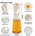 Oil Sprayer for Cooking, 200ml Refillable Glass Olive Oil Mister Bottle for Air Fryer, BBQ, Salad, Lemon Juice & Vinegar, 6.76oz Kitchen Dispenser for Healthy Cooking - Image 5