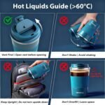 GEMFUL 17oz Travel Coffee Mug To Go Cup with Lid Stainless Steel Insulated Reusable Tumbler Leak Proof Coffee Lovers Gifts for Hot Cold Drinks Women Men Office Car (Blue) - Image 4