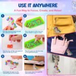 Decorate Your Own Water Bottle for Girls Ages 5-12 -Full Fun Bundle 20 pcs DIY Craft Kit with 1000+ Gems, Unicorn Stickers & Charms - Back to School Gift & Birthday Toy Gifts, Gem Art for Kids - Image 5