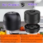 6-in-1 Vacuum Sealer: Regular and Wide-Mouth Mason Jars, Wine Bottles, Vacuum Bags, Lunchboxes, and even Non-Standard Vacuum Containers-Black - Image 5