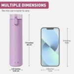 9oz Small Water Bottles with Straw, Mini Water Bottle with One-Hand Open Design, Leak-Proof Locking Lid for Hot&Cold Drinks, Small Travel Water Bottle - 100% Leakproof for School, Travel...(Lilac) - Image 3