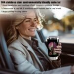 Christian Gifts You are Beautiful 20oz Stainless Steel Tumbler with Lid and Straw Religious Baptism Gifts Christian Inspirational Travel Mug (Beautiful-Girl&Coffee) - Image 5