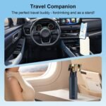 Insulated Water Bottle with Magnetic Phone Holder Compatible with MagSafe and iPhone,Double-Sided Magnet,Hot 12H Cold 24H,Stainless Steel Water Bottle Phone Mount for Sports Travel,27oz (Black) - Image 4