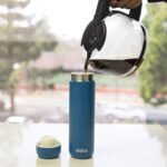 MIRA 10 oz Slim Insulated Flask for Hot and Cold Drinks - Leak-Proof Stainless Steel Water Bottle - Perfect Compact Size - Denim - Image 3