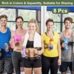 8 Pcs Collapsible Water Bottles 17oz Silicone Reusable Foldable Water Bottles with Carabiner Lightweight BPA Free Expandable Leakproof for Gym, Travel Camping, Hiking Outdoor Indoor Sport - Image 4