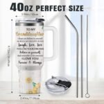 Granddaughter Gifts from Grandma Grandpa - Stainless Steel 40Oz Granddaughter Cups Tumbler - Great Granddaughters Gifts, Mothers Day Birthday Graduation Gift for Granddaughts Coffee Mugs - Image 5