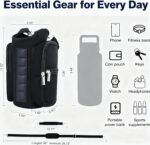 Magnetic Gym Bag with Water Bottle Holder - 6 Built-in Magnets, Phone Pockets & Adjustable Shoulder Strap, Water Bottle Bag for Men Women, Fitness Travel Sports Work Gym Accessories Organizer - Image 3