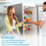 Zukro Silicone Sleeve for Slim 16 oz Juice Bottles 6 Pack, Fit for Epica, Brieftons, Luxfuel & Sursip 18 oz Glass Juicing Water Bottle (Diameter 2.45 In), Better Grip & Protection, 6 Pack - Image 5