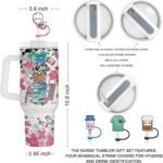 Fancyfams Nurse Gifts for Women, 40 oz Stainless Steel Travel Tumbler with Handle, Lid, and Straw, Nurses, Practitioner, Registered RN, Student Cup, Lpn Cool Appreciation Mug (Nurse Set) - Image 5