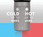 Elemental Artisan Insulated Tumbler, Triple Wall Coffee Travel Mug, Reusable Stainless Steel Coffee Tumbler with Ceramic Lid, Thermal Coffee Cups for Hot (6 Hrs) & Cold (18 Hrs), 12oz - Graphite - Image 4