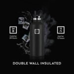 IRON °FLASK Camping & Hiking Hydration Flask with Straw, BPA-Free Insulated Stainless Steel Sports Water Bottle - 24 oz Graphite - Image 5
