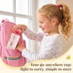 12oz Ballet Kids Water Bottle, Ballerina Water Bottle for School, Pink Kids Insulated Bottles with Straw & Handle, Leak-Proof, BPA-free, Straw Lid, Stainless Steel for Travel Gift Cup for Girls - Image 6