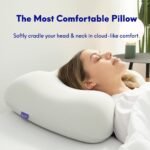 C CUSHION LAB Deep Sleep Pillow, Patented Ergonomic Contour Design for Side & Back Sleepers, Orthopedic Cervical Shape Gently Cradles Head & Provides Neck Support & Shoulder Pain Relief - Calm Grey - Image 3