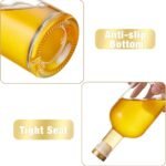 Mfacoy Set of 6 Clear Glass Bottles, 6 oz, Reusable, T-Top Cap, Perfect for Wine, Oil, Vinegar, Kombucha, Beer, Water, Soda, Juices - Image 4