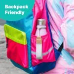 VINUR Kids Water Bottle-12 oz Stainless Steel Double Wall Vacuum Insulated Water Bottle for School-Cola Shape Flask with Carry Rope(Teal) - Image 5