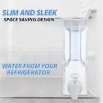 2 PCS 1 Gallon Refrigerator Water Dispenser for Fridge Plastic Drink Dispenser Water Container with Spigot & Screw Cap Reusable Plastic Beverage Dispenser Water Jug with Spout for Juice - Image 5