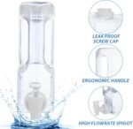 2 PCS 1 Gallon Refrigerator Water Dispenser for Fridge Plastic Drink Dispenser Water Container with Spigot & Screw Cap Reusable Plastic Beverage Dispenser Water Jug with Spout for Juice - Image 6