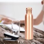 Handcrafted Hammered Traditional Indian 100% Pure Solid Plain Copper Bottle for Yoga, Sports, Outdoors, Daily Use, Leak-Proof Ayurvedic 34 Oz Copper Pitcher - Image 4