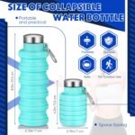 Baderke Collapsible Water Bottles 17oz Travel Sports Portable Water Bottle with Portable Buckle Silicone Lightweight Reusable Leakproof for Camping Hiking Yoga Outdoor(Green) - Image 3