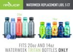 Reduce Waterweek Tritan Replacement Lid Set, 5 Pack – Screw On Design – Fits 14oz and 20oz Waterweek Reusable Water Bottles – Replace Lost or Damaged Lids - Image 4