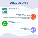 Pura Sport Mini 11oz/325ml Bottle w/Sleeve & Silicone Big Mouth Sport Top - Stainless Steel, Leak-Proof & Spill-Proof for Kids, Toddlers, Preschoolers - Moss - Image 3