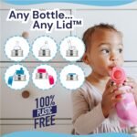 Pura Sport Mini 11oz/325ml Bottle w/Sleeve & Silicone Big Mouth Sport Top - Stainless Steel, Leak-Proof & Spill-Proof for Kids, Toddlers, Preschoolers - Moss - Image 4