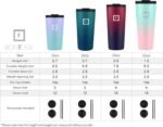 IRON °FLASK Classic Tumbler - Vacuum Insulated Stainless Steel Water Bottle, Double Walled, Drinking Cup, Insulated Travel Mug (Midnight Black, 32 oz Solid Lid) - Image 3