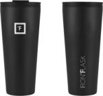 IRON °FLASK Classic Tumbler - Vacuum Insulated Stainless Steel Water Bottle, Double Walled, Drinking Cup, Insulated Travel Mug (Midnight Black, 32 oz Solid Lid) - Image 4