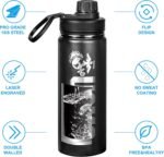USMC 20oz Water Bottle | Marine Corps Double Wall Vacuum Insulated Stainless Steel | Disabled Vet Owned Business | USMC 20oz Water Bottle - Image 4